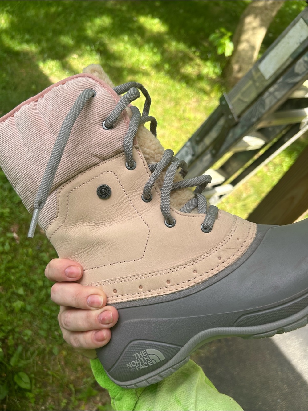 The North Face Snow Boots Size 7 Pink Gray Winter Boots
